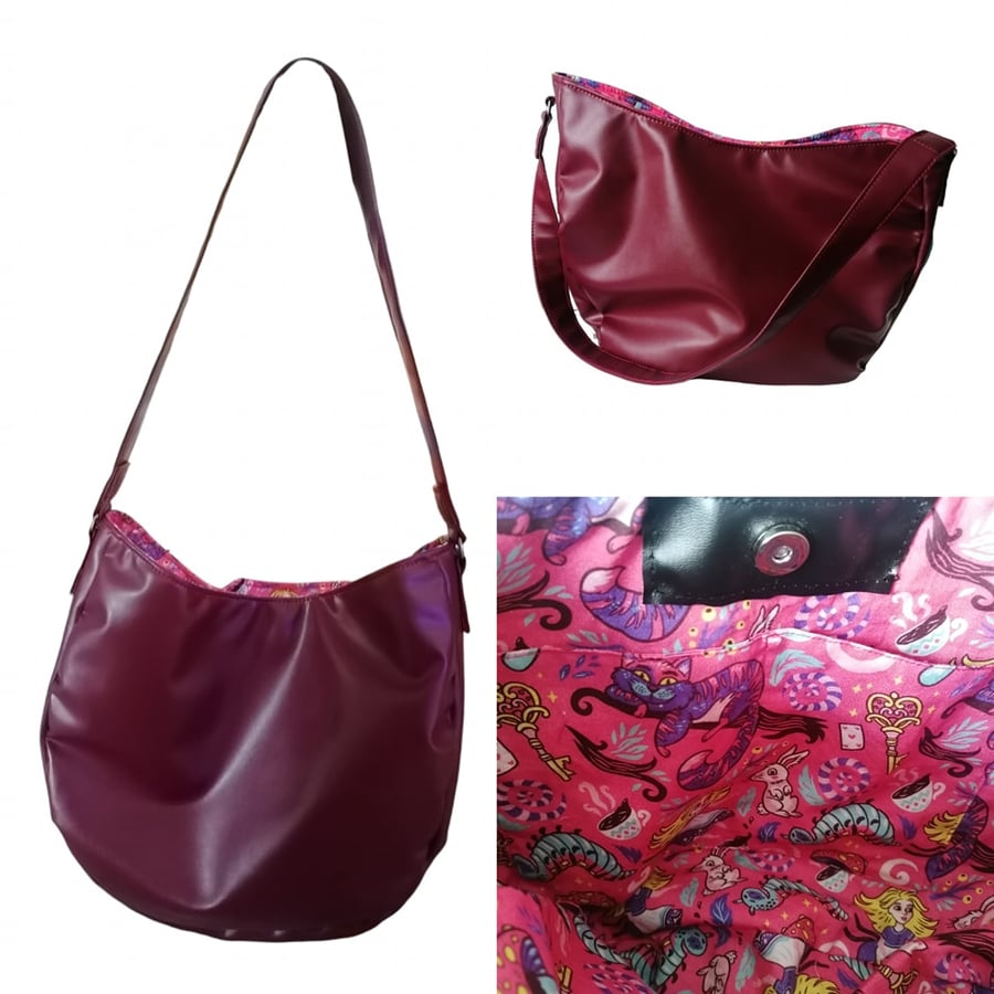 Handmade Faux Leather shoulder bag