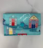 Beach huts card case, Seaside travel pass holder, 4 options, Handmade - Image 3