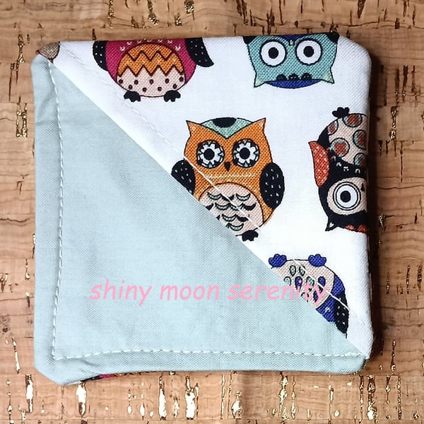 Multi Coloured Owl, Corner Bookmark