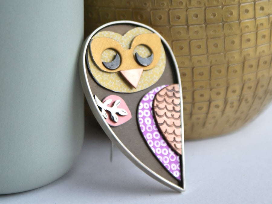 Twit Twoo Owl brooch