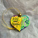 5th anniversary wooden heart