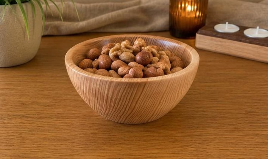 Handturned Ash nut bowl. 