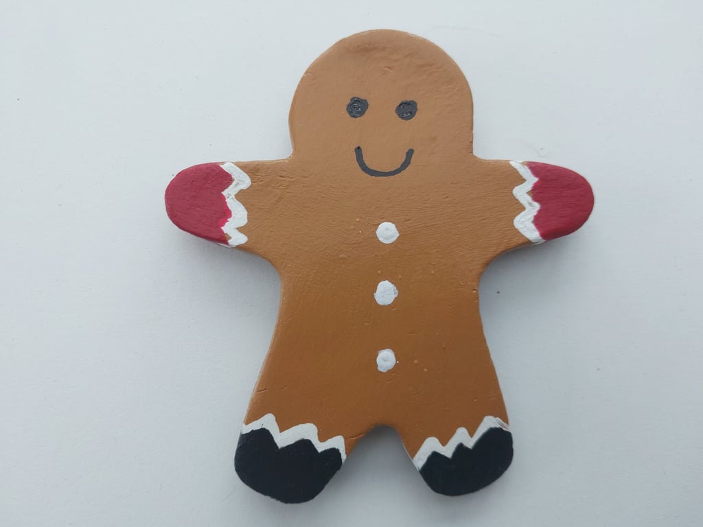 Gingerbread Man Person Christmas Fridge Magnet