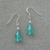 Earrings With Green Onyx and Sterling Silver