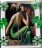 Art Deco Style Lady - Hand Crafted Decoupage Greeting Card - Blank 3164