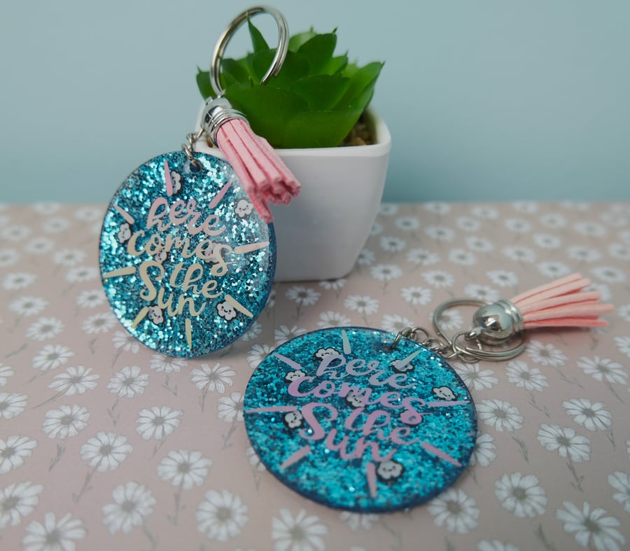 Here Comes The Sun Acrylic Keyring