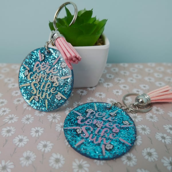 Here Comes The Sun Acrylic Keyring