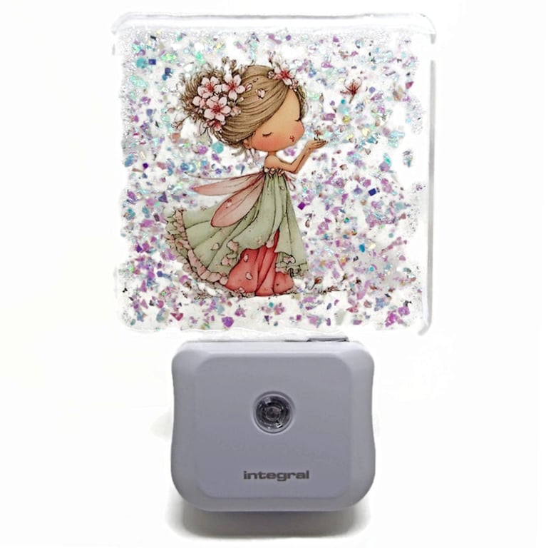 Flower Fairy Night Light, Plug In with Light Sensor