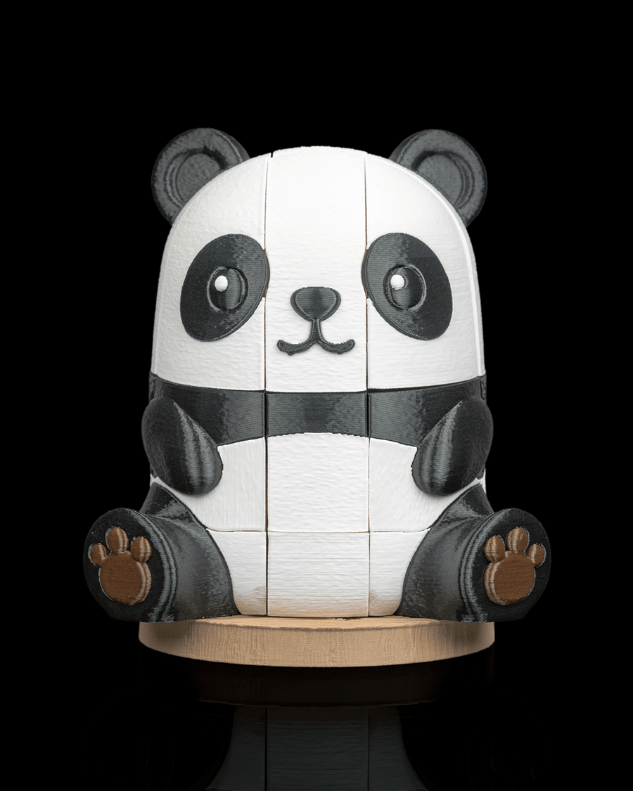Panda Puzzle – 3D Printed Assembly Figure Panda Pieces