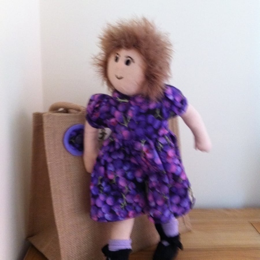 Violet rag doll