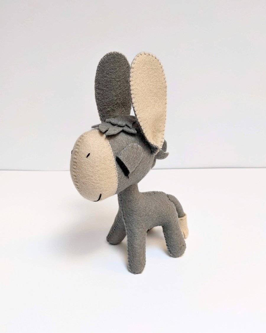 Dreamy Donkey - Wool Felt Sculpture