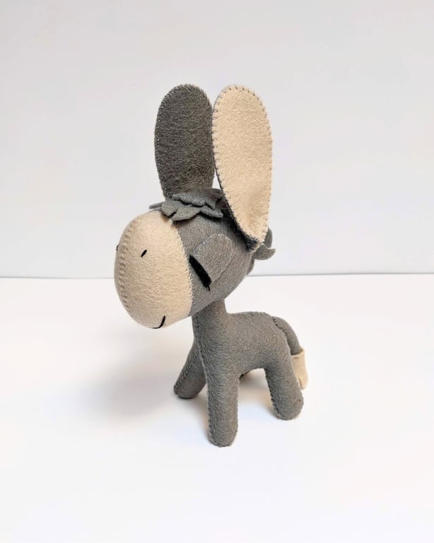 Dreamy Donkey - Wool Felt Sculpture