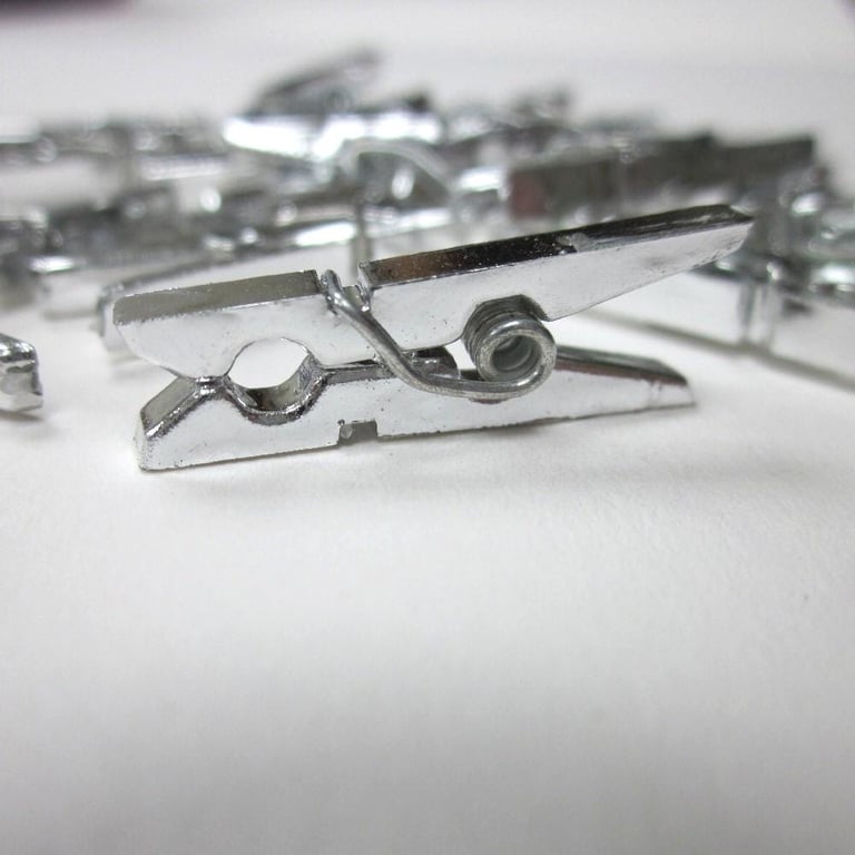 SALE - Tiny Silver Clothes Pegs