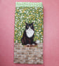 Glasses case - black and white cat on wall - Image 1