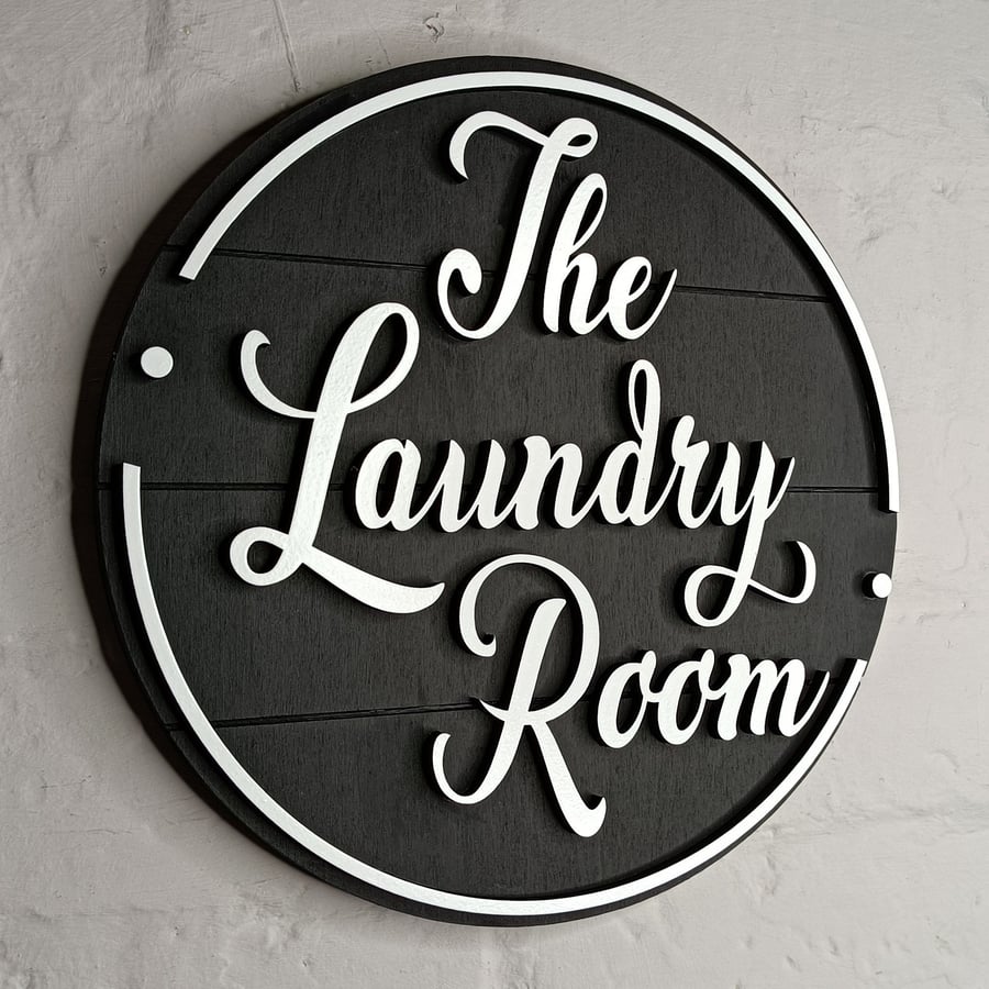 Large wooden Laundry room farmhouse sign