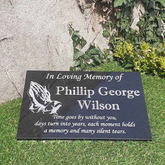 Bespoke Memorial Grave marker remembrance plaque Grave stone 