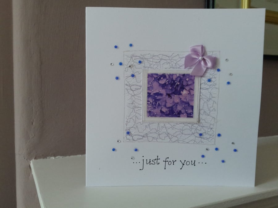Pretty hydrangea just for you card