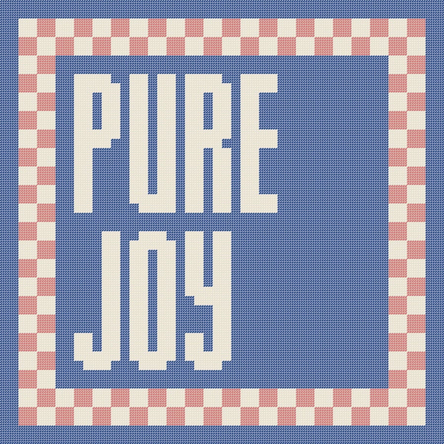PURE JOY Needlepoint Cushion Pattern - Large Digital Tapestry Chart PDF