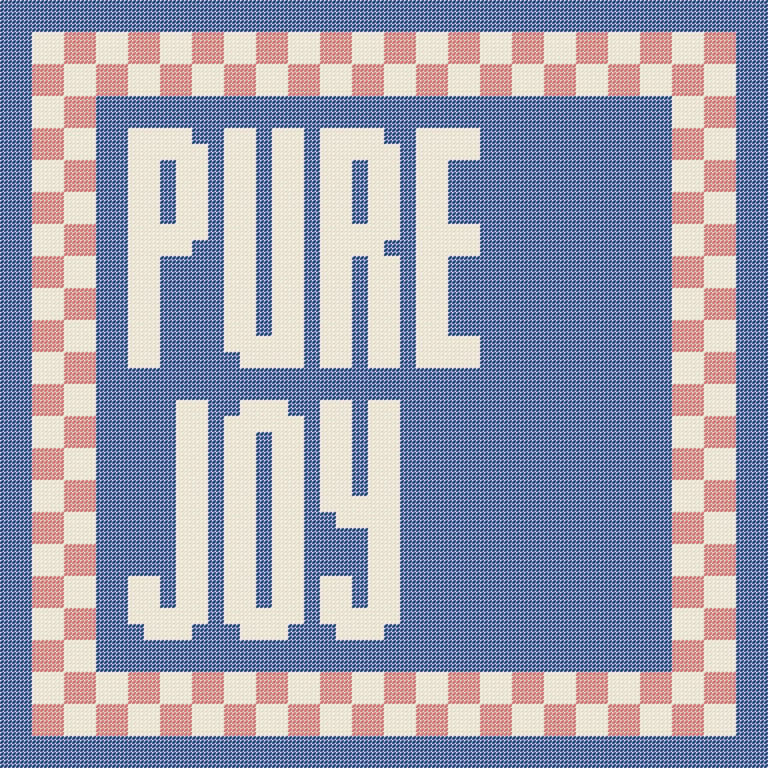 PURE JOY Needlepoint Cushion Pattern - Large Digital Tapestry Chart PDF