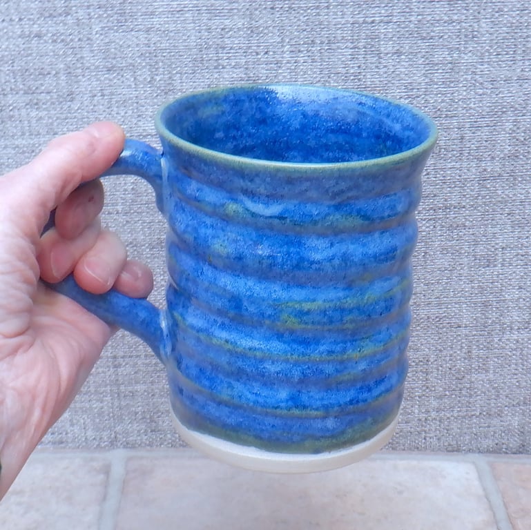 Beer stein tankard large mug pint handthrown stoneware handmade pottery cerami