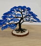 Aluminium wire tree with blue foliage