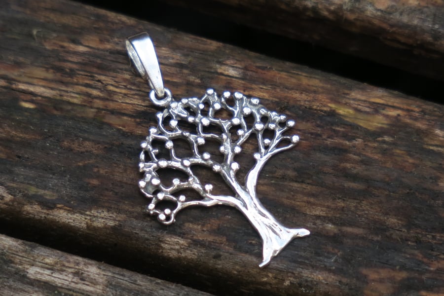Silver Tree Pendant, Tree Pendant, Sterling Silver Pendant, Silver Pendant