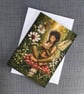 Birthday Card Destiny Fairy - Crystal Ball Fairy on Toadstool - A5 Greeting Card - Image 2