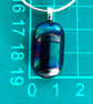Shimmering Iridescent Fused Dichroic Glass Pill Pendant - Image 2