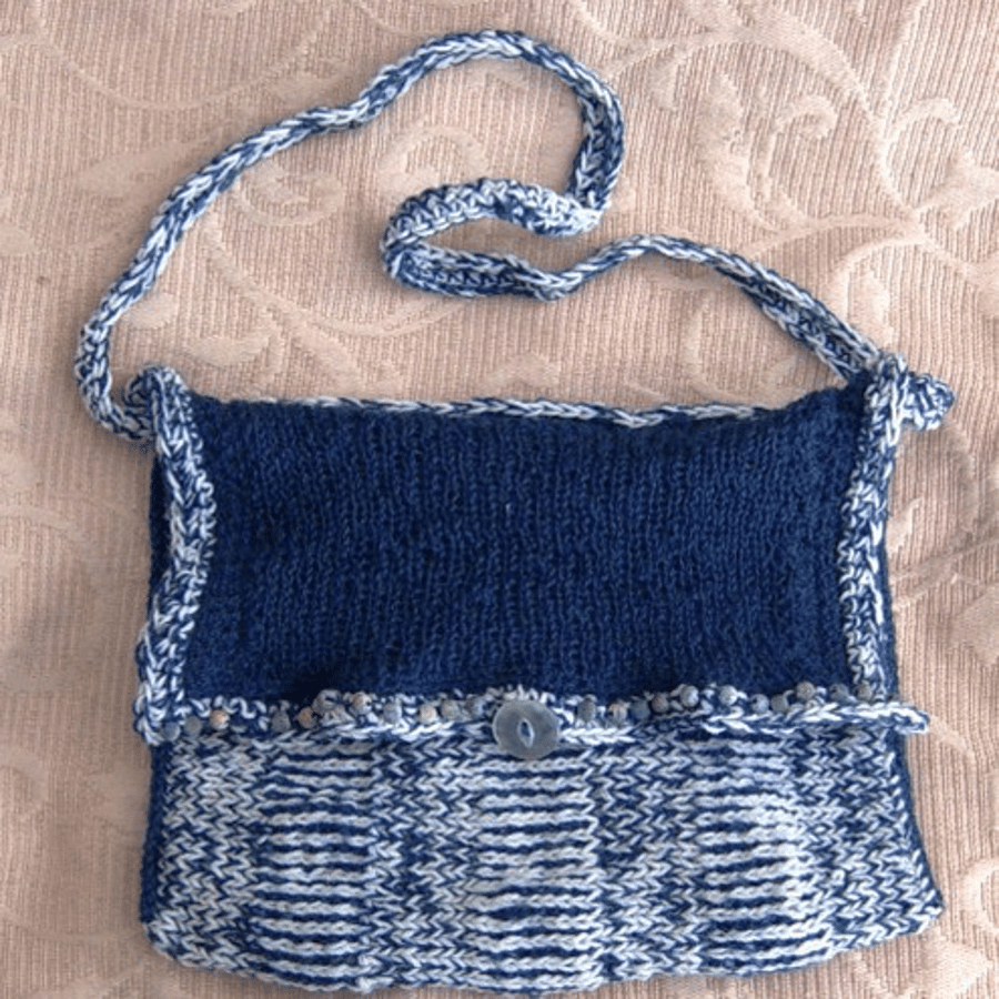 Daily Denim Look, Hand Knitted & Crocheted Handbag.