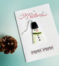 Christmas Card with Snowman Decoration - Image 2