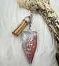 Resin keyring bag charm with tassel