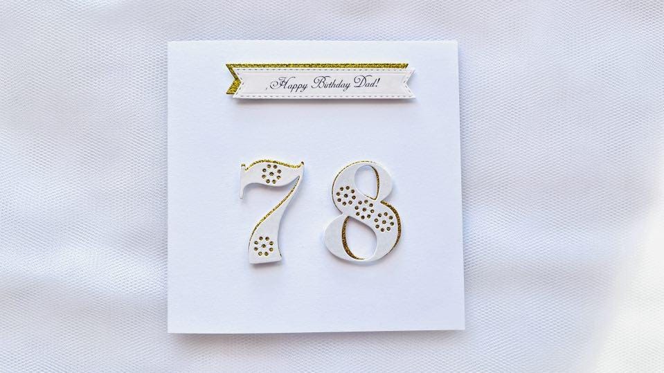 Handmade Personalised Birthday Card, Age Birthday Card for Dad, Boyfriend C028