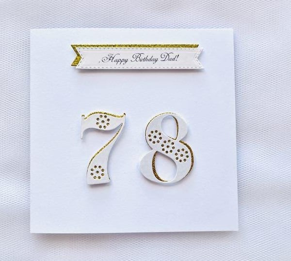 Handmade Personalised Birthday Card, Age Birthday Card for Dad, Boyfriend C028