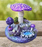 Metallic Purple Toadstool Ornament