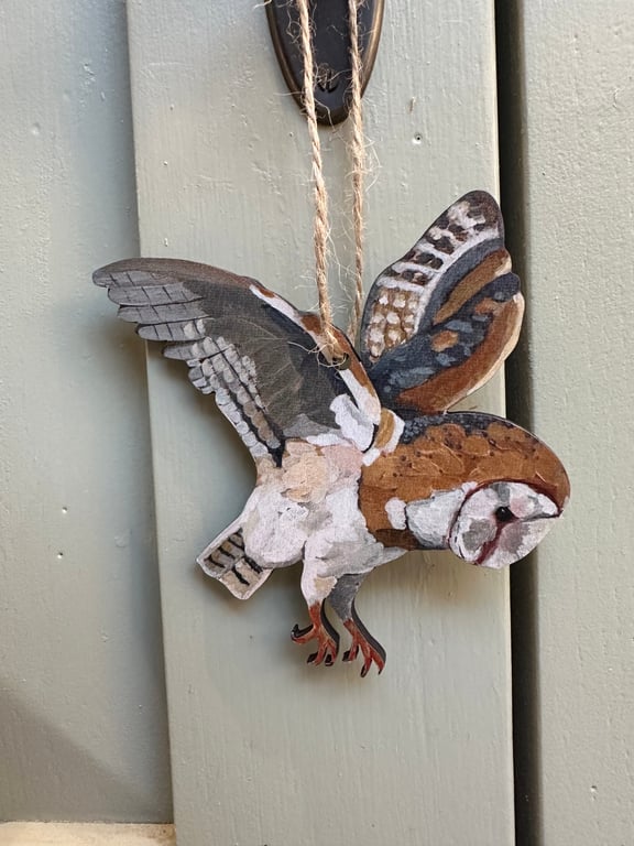 Sustainable Barn Owl Decoration 