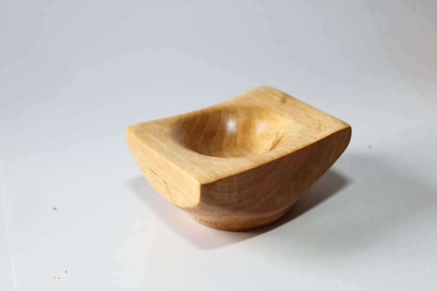 Small Asymetrical, quirky Ash bowl.