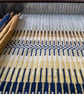 Rosanna cushion: Golden & Midnight Blue. Handwoven in Wales - Image 7