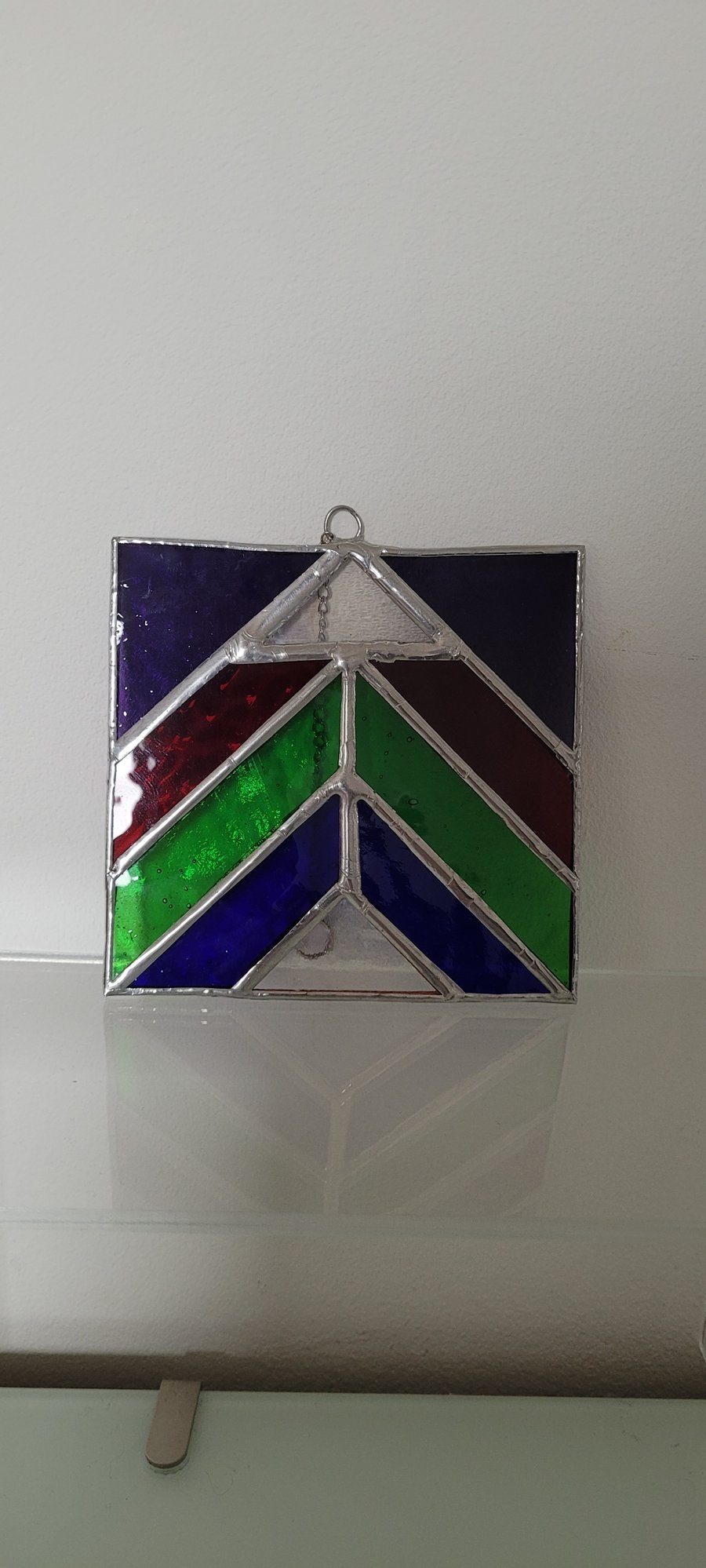 Stained glass abstract panel 