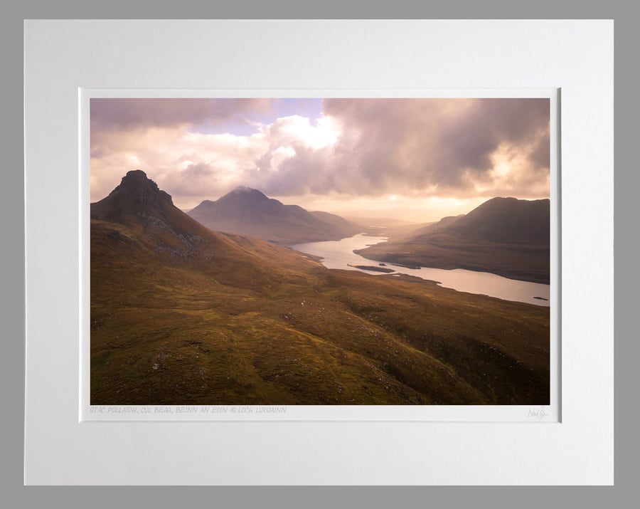 Stac Pollaidh, Cul Beag & Loch Lurgainn - A3 (50x40cm) Unframed Print