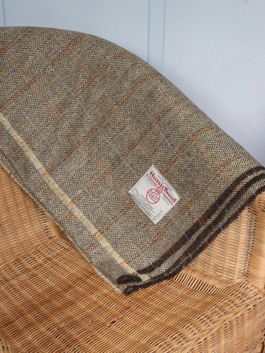 Harris Tweed Blanket  2metres length x 1.40m Width .