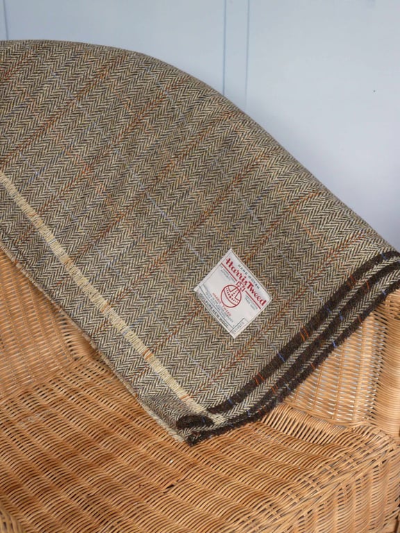 Harris Tweed Blanket  2metres length x 1.40m Width .
