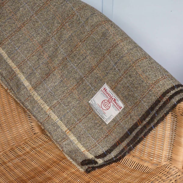 Harris Tweed Blanket  2metres length x 1.40m Width .
