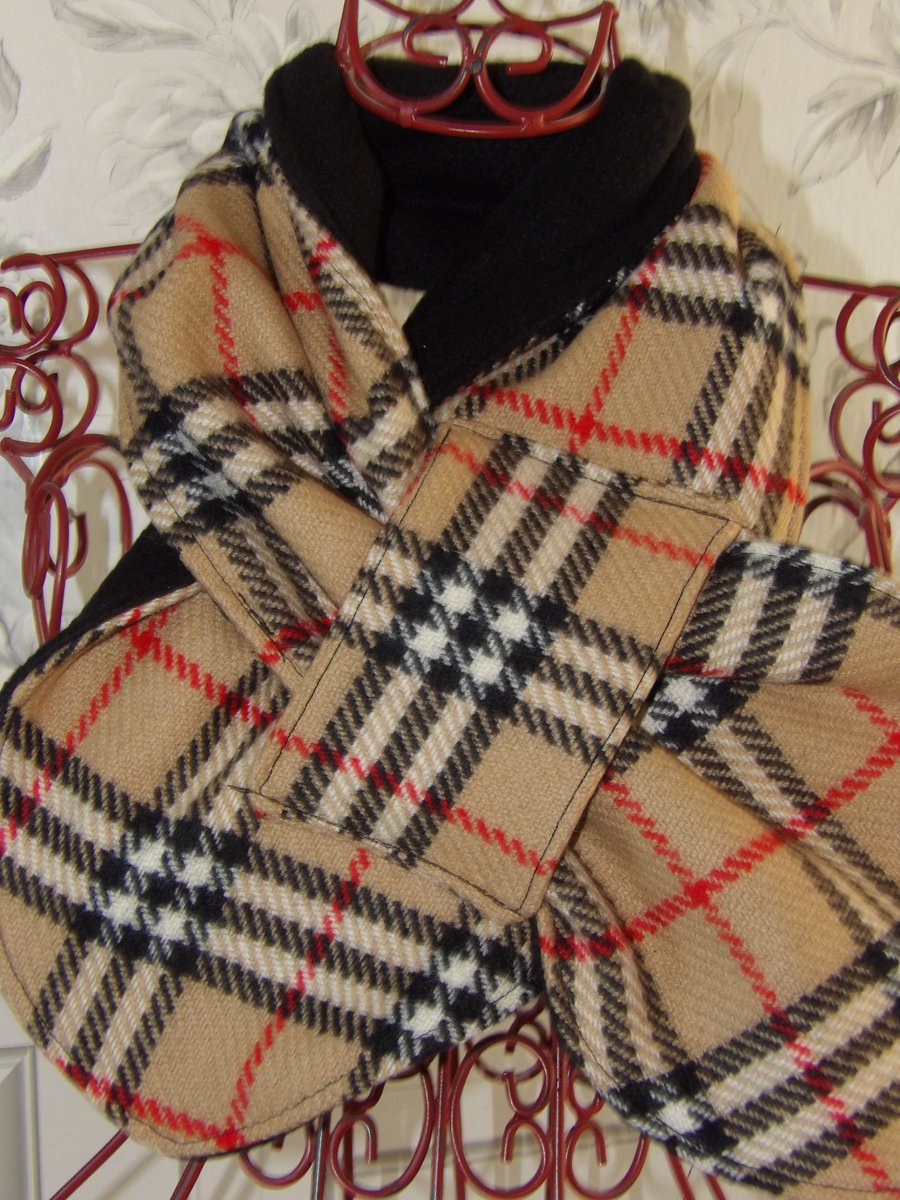 Lovely wool and fleece neckwarmer Fab colours Gift 