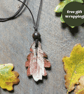 Oak Leaf Ceramic Pendant Necklace - Image 1