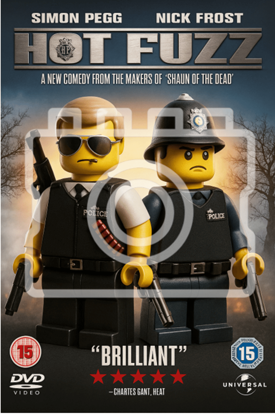 HOT FUZZ - LEGO-Inspired A4 Movie Poster Print - Ready to Frame