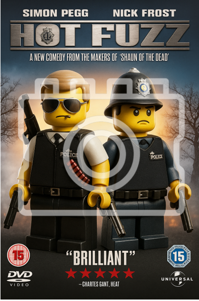 HOT FUZZ - LEGO-Inspired A4 Movie Poster Print - Ready to Frame