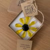 A little hug in a box yellow glass sunflower gift