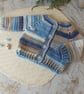 Crochet Baby Cardigan Ages Up To 2 Yrs Blue & Toffee