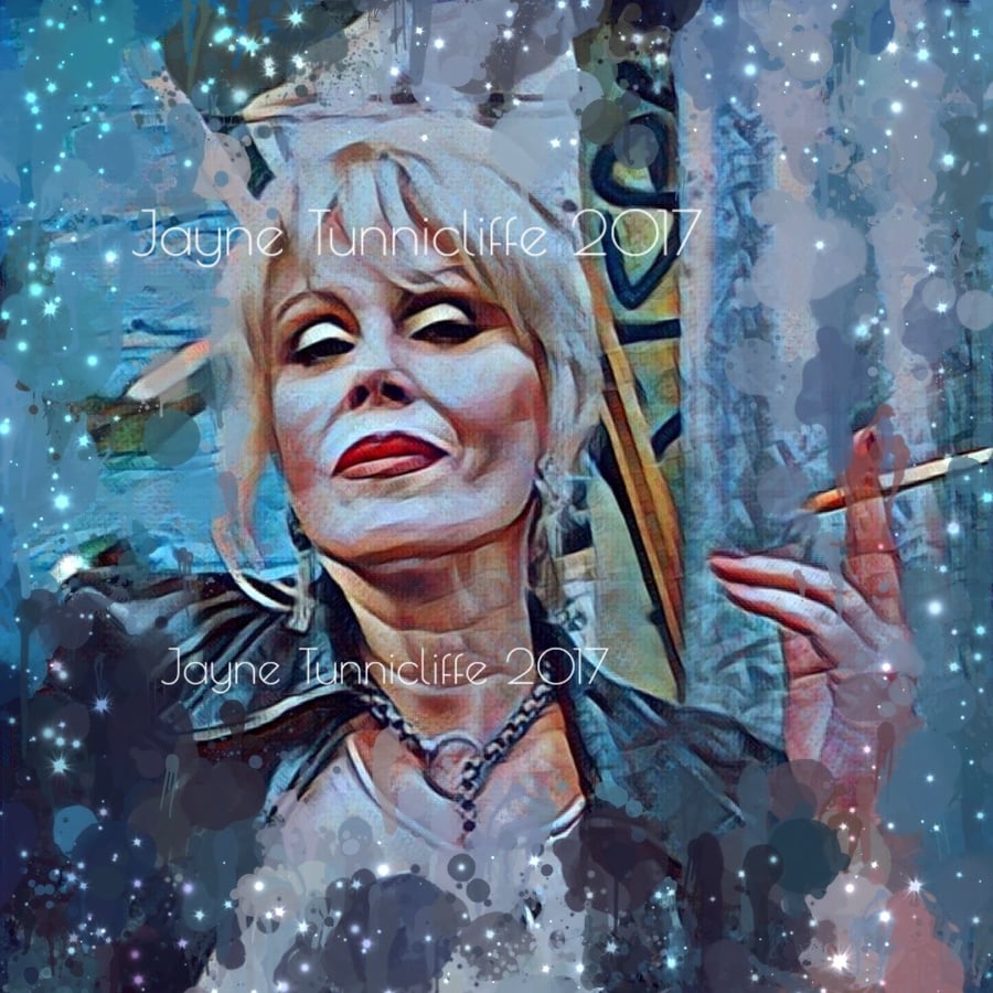 Patsy Stone Joanna Lumley art print 10 x 10  Ab Fab