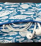 Small zipped purse - white fish on mid blue - Image 7